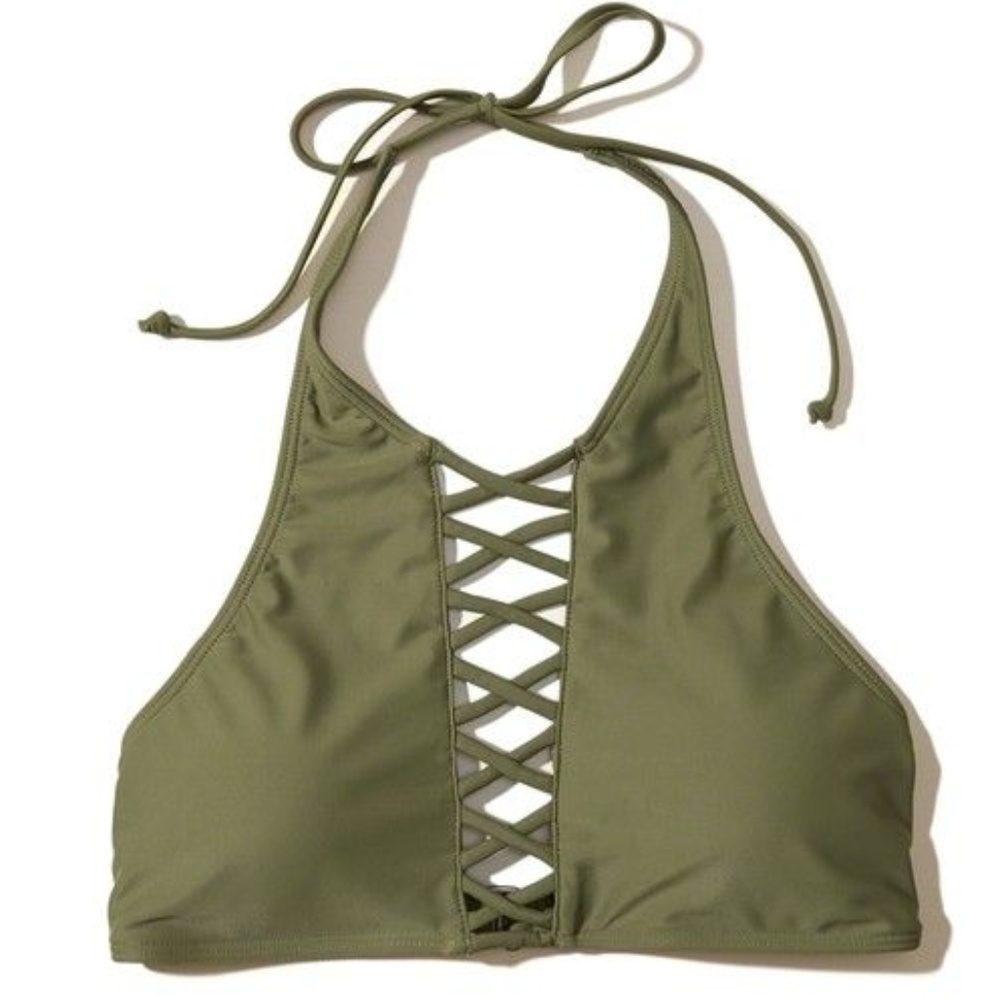 NWWOT Hollister Strappy Halter High-Neck Swim Top